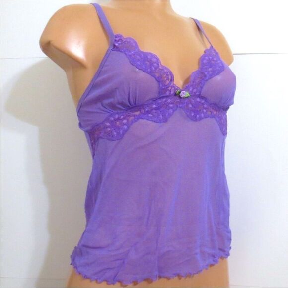 Purple Sheer Pajama Top - Picture 1 of 3
